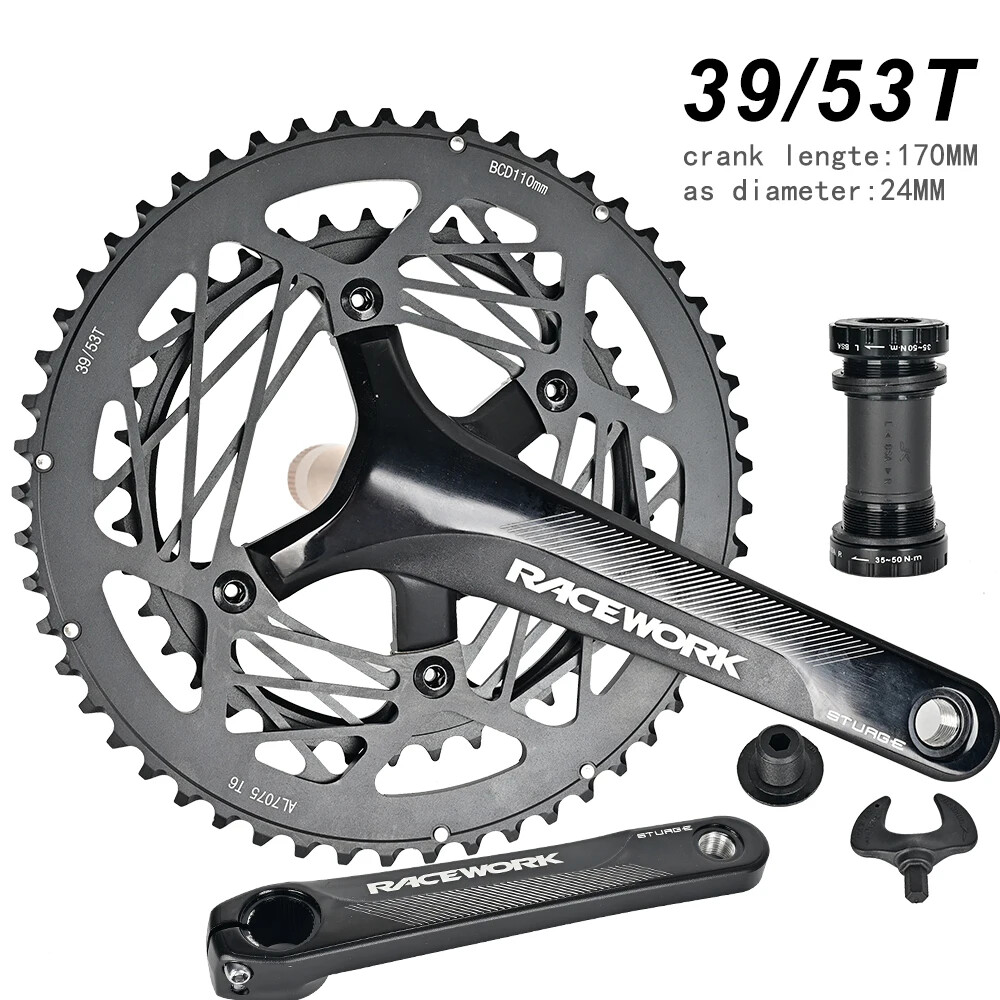 170mm Road Bike Crank Arm 10-12S 110BCD 50-34T 53-39TDouble Sprocket with BB