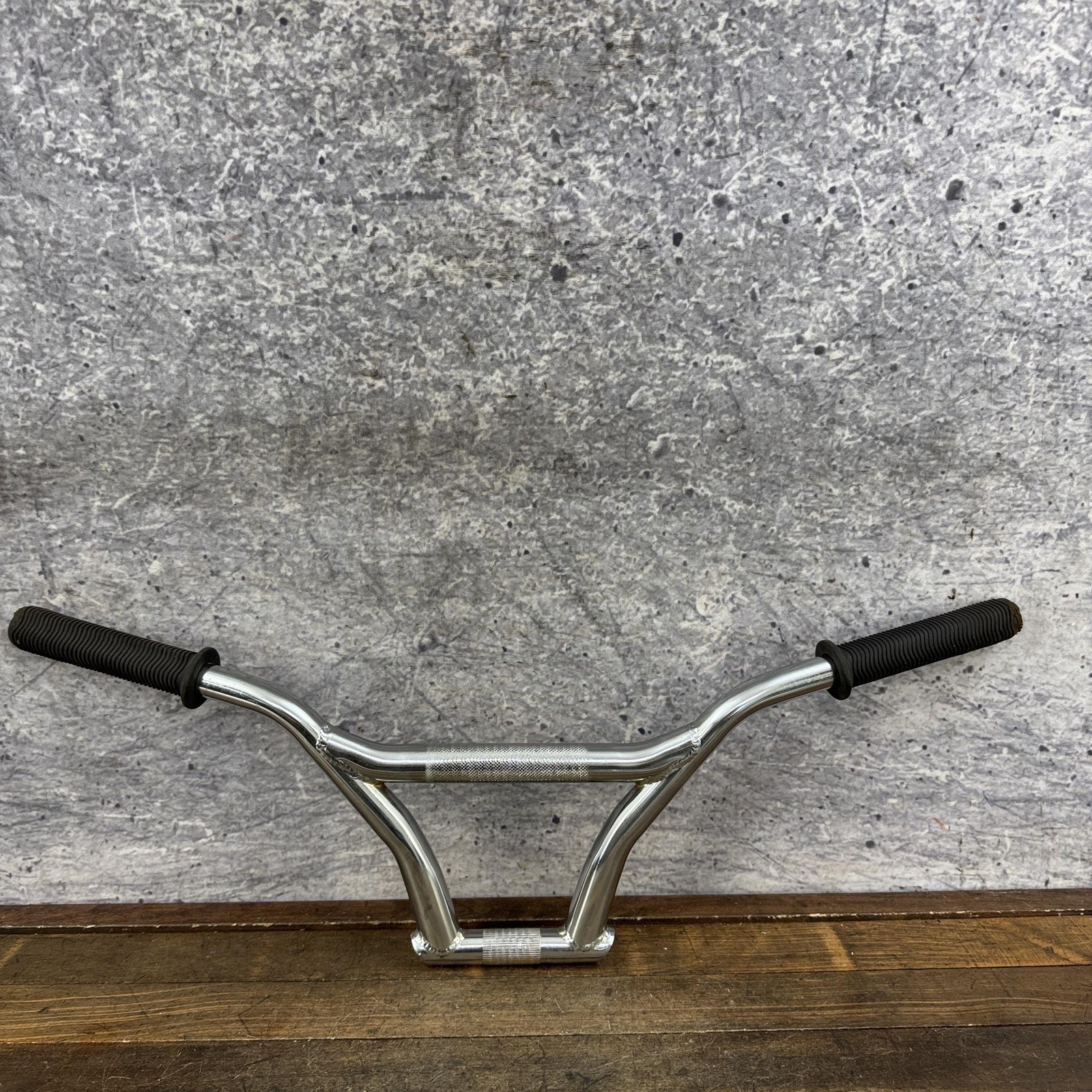 Vintage BMX Freestyle Handlebar Kneesaver 4pc Bar 4 Piece Chrome OG