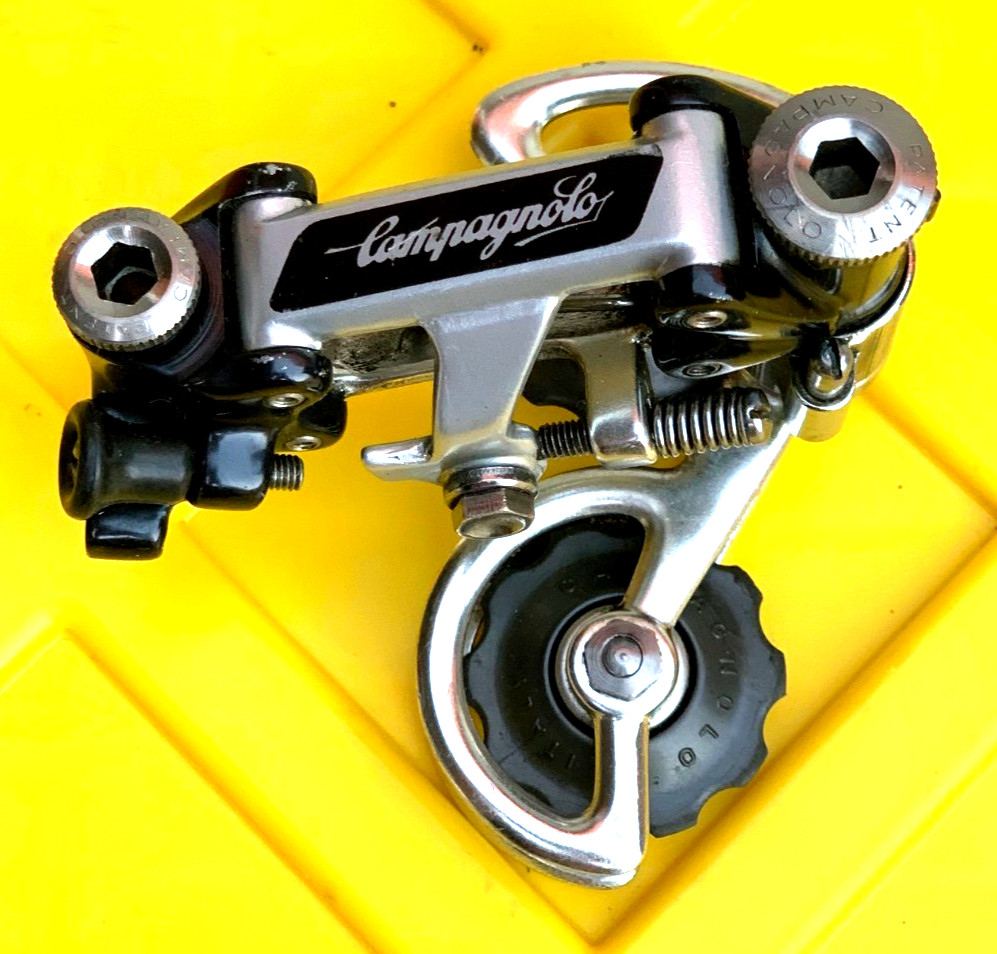 Vintage CAMPAGNOLO #4001 SUPER RECORD 5/6sp Rear Derailleur w/ Titanium Bolts