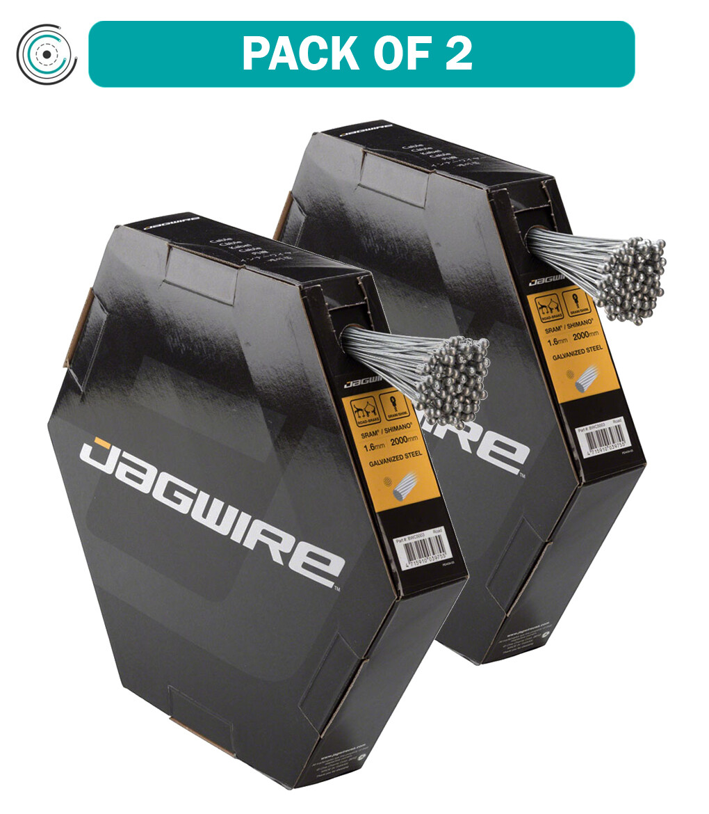 Pack of 2 Jagwire Brake Cable Basics 1.6x2000mm Galvanized SRAM/ Road