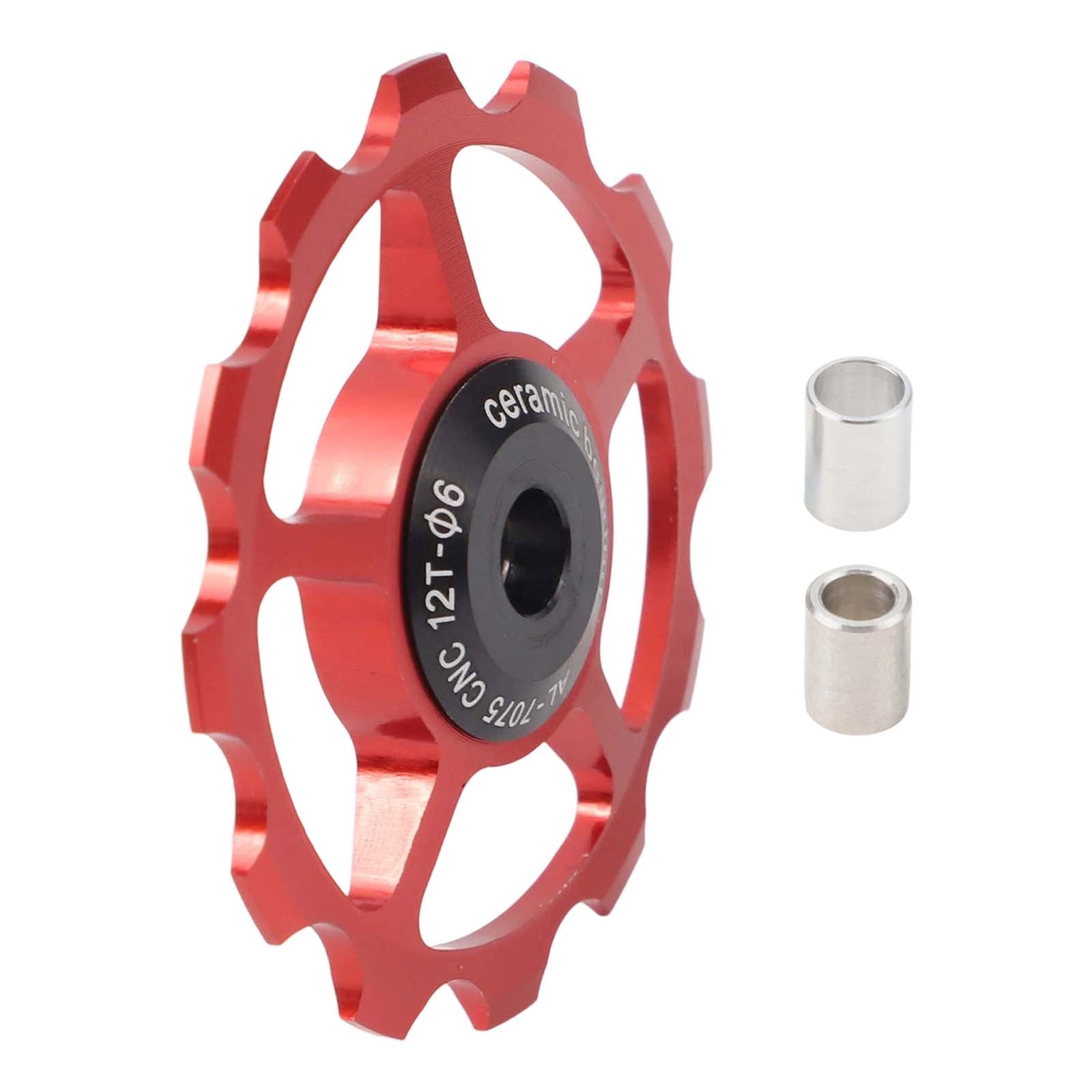 Pratical Rear Derailleur Pulley Aluminum Alloy Ceramics Sealed Steel Bearing