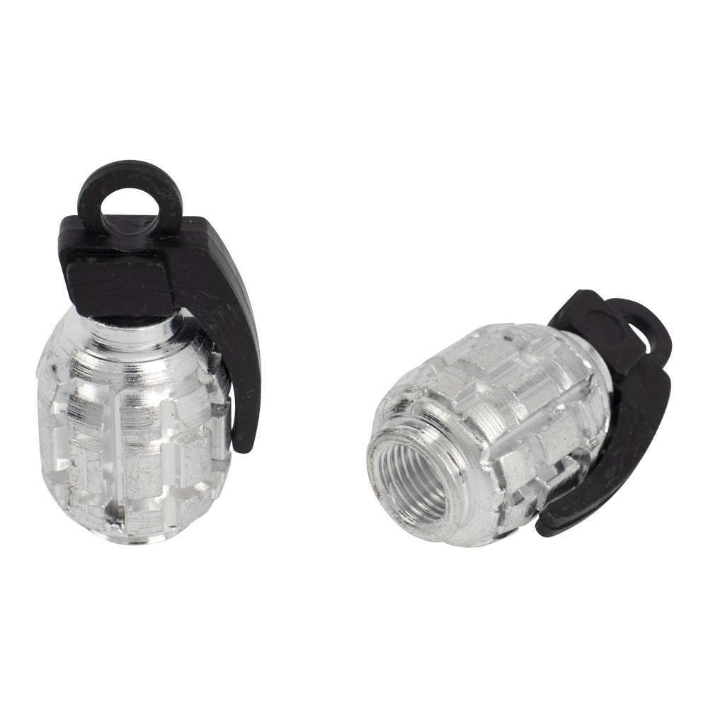 Aluminum Grenade Style Wheel Tire Valve Caps