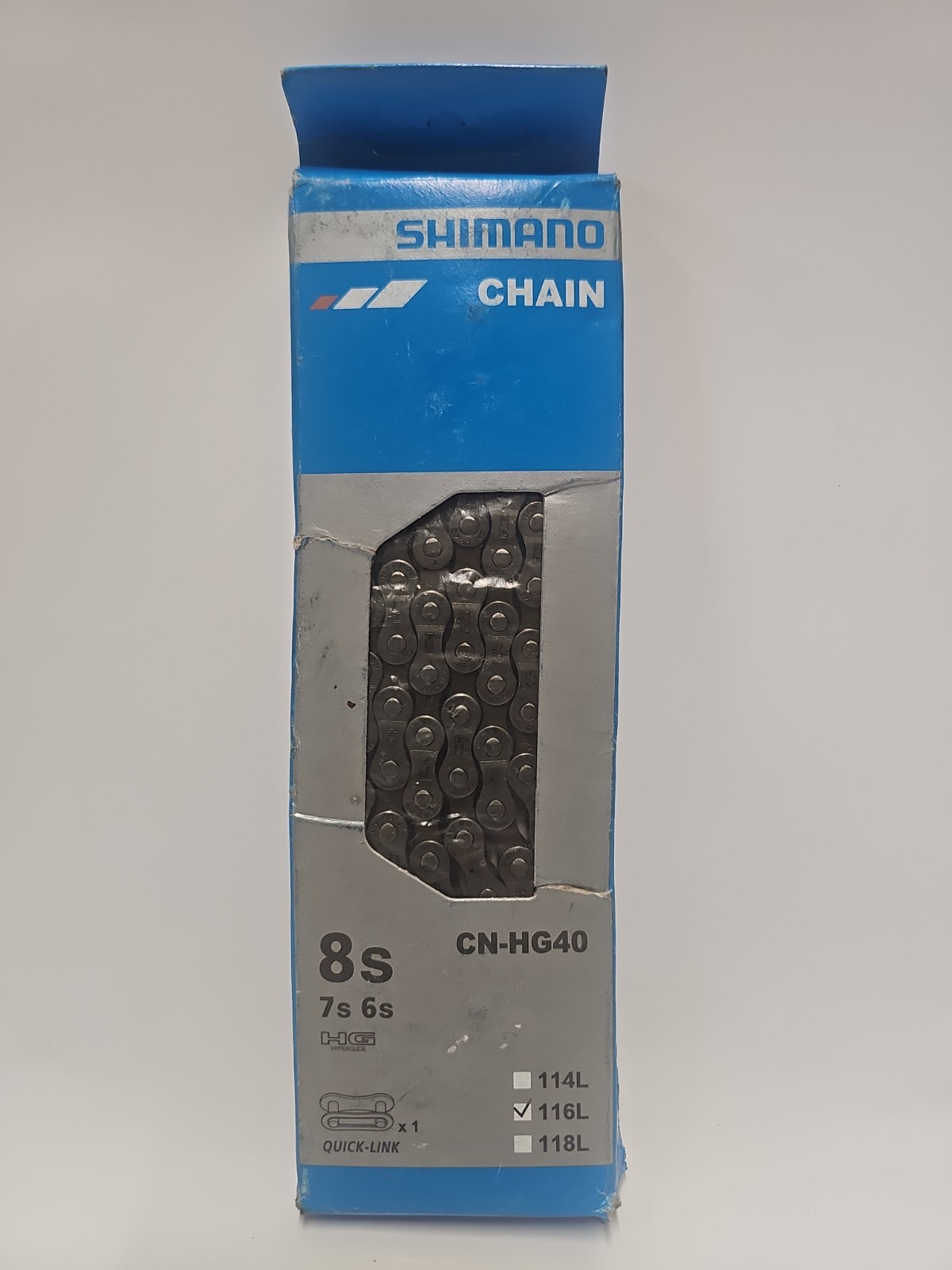 Shimano CN-HG40 6/7/8 Speed Chain 116 Links 7.3mm Grey Bicycle Chain New