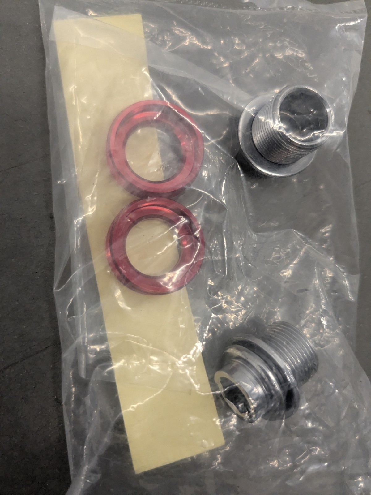 Chaser Retro Vintage CNC Crank Bolt w Extractor New Red Hollow Spindle Bicycle