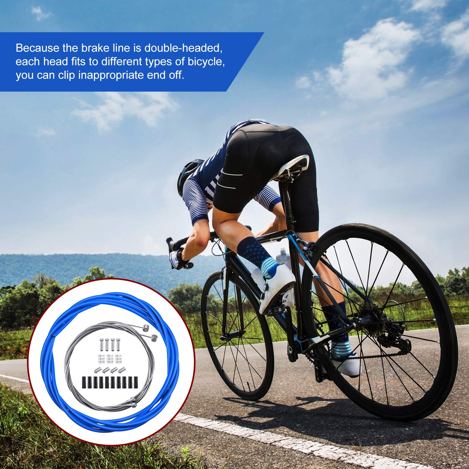 Universal Bike Brake Cable Kit Derailleur Bicycle Shifter Cable Housing Set T…