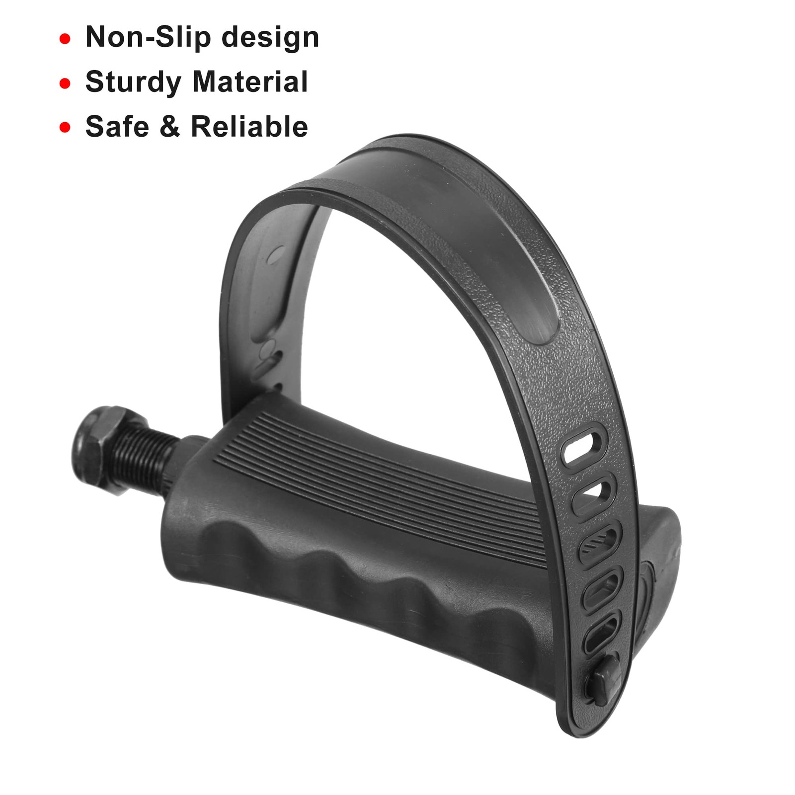 X AUTOHAUX 1 Pair Exercise Bike Pedals with Straps 9/16 Inch Spindle Cycling Par