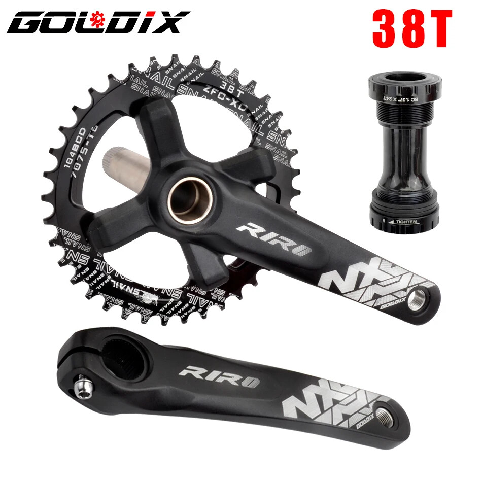 MTB Bike Crankset Hollow Integrated Crank 104BCD 32 34 36 38 40 42T Crankset BB