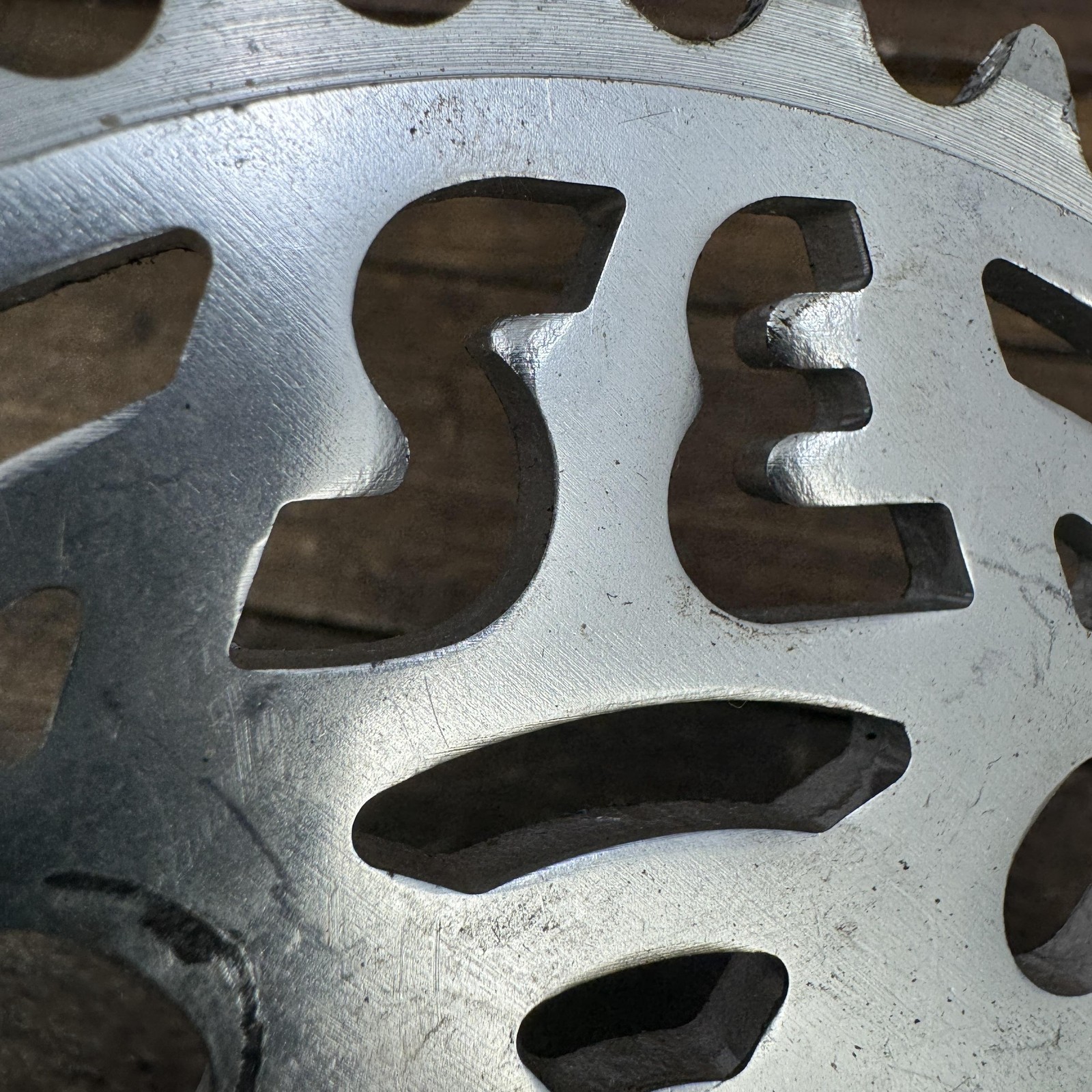 SE Racing 33T BMX Chainring Sprocket Silver Aluminum Bike SE Logo 33 Tooth