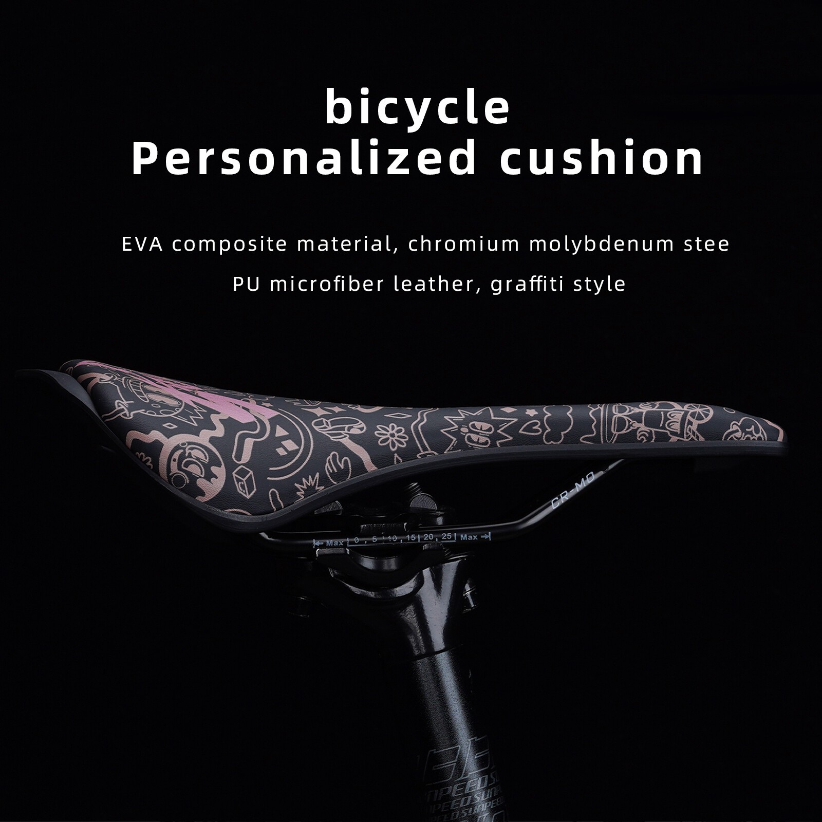 ENLEE Bicycle Cycling PU Leather Saddle Mountain Bike Comfortable Cushion Seat