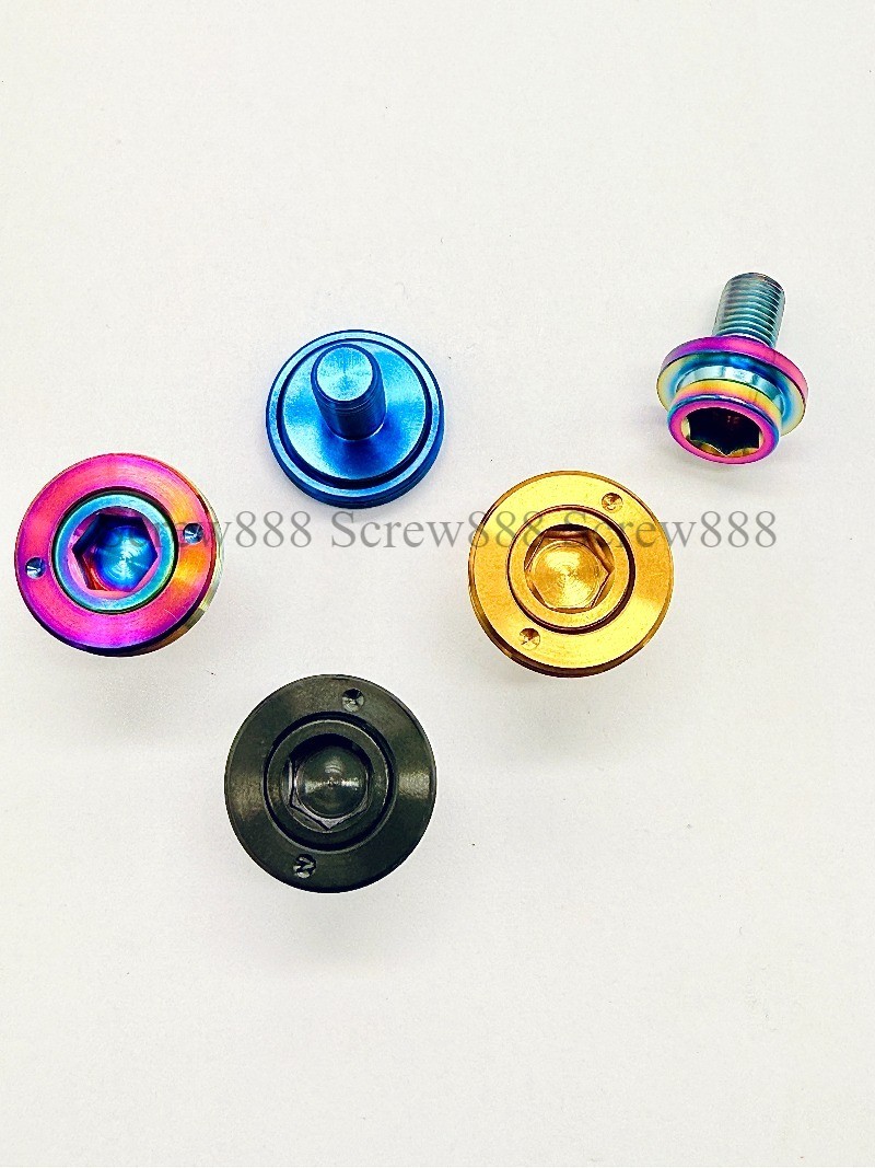 M8x15mm Bike Crank Titanium Bolts Screws Square Taper Bottom Bracket Ti Bolt Cap