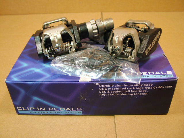 New-Old-Stock Exustar Clip-In Pedals…ATAC Compatible System w/Cleats