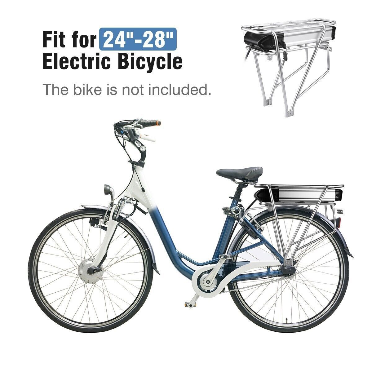 36V 20Ah Rear Rack Lithium Battery for Electric Bicycle Battery Pack Replacement