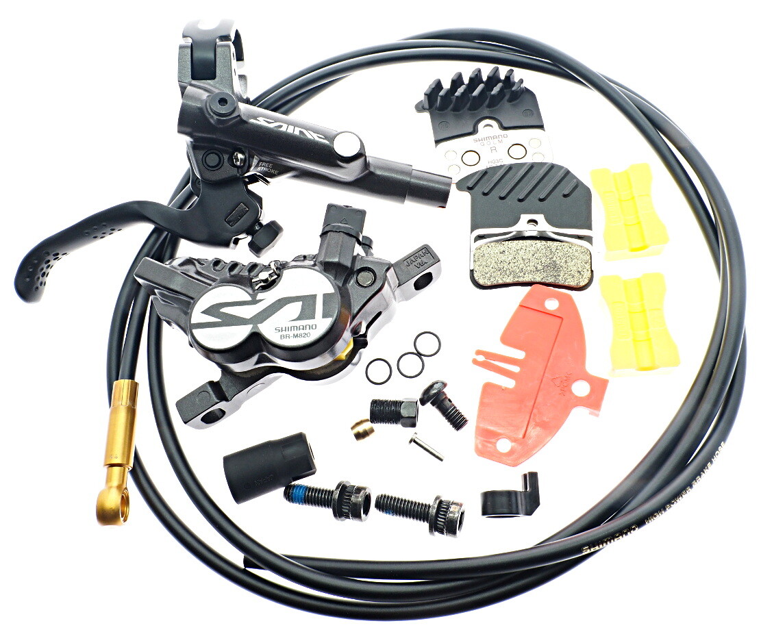 Shimano SAINT BL-M820-B BR-M820 4 Piston Brake Set w/Metal Pads Front&Rear READ