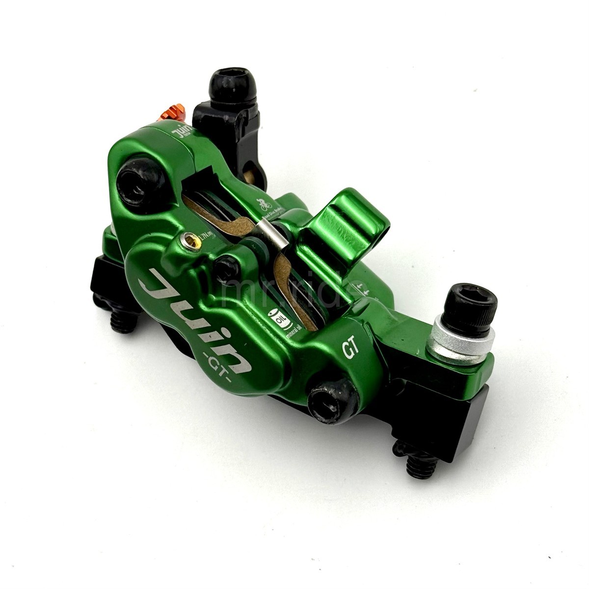 JUIN GTP 4 Pistons Light Hydraulic Road/CX Bike Disc Brake set Caliper Green