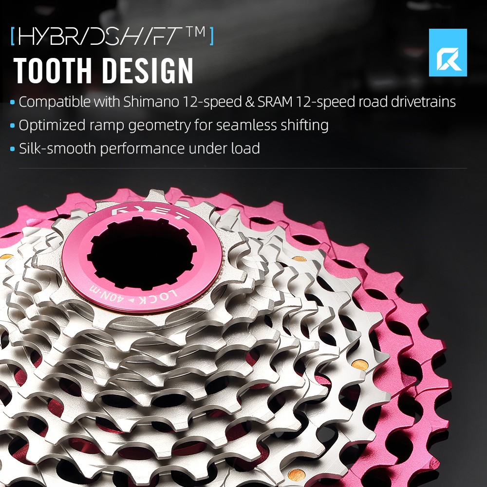 RYET Titanium 12 Speed Cassette 11-34T Ultralight for Shimano SRAM HG