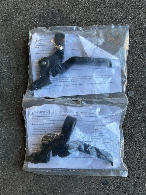 NOS NEW Brompton brake lever set Black for model years 2013-2019