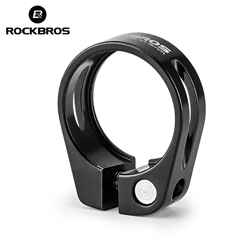 ROCKBROS Bike Seatpost Clamp MTB Quick Release Seat Post Collar 31.8/34.9mm