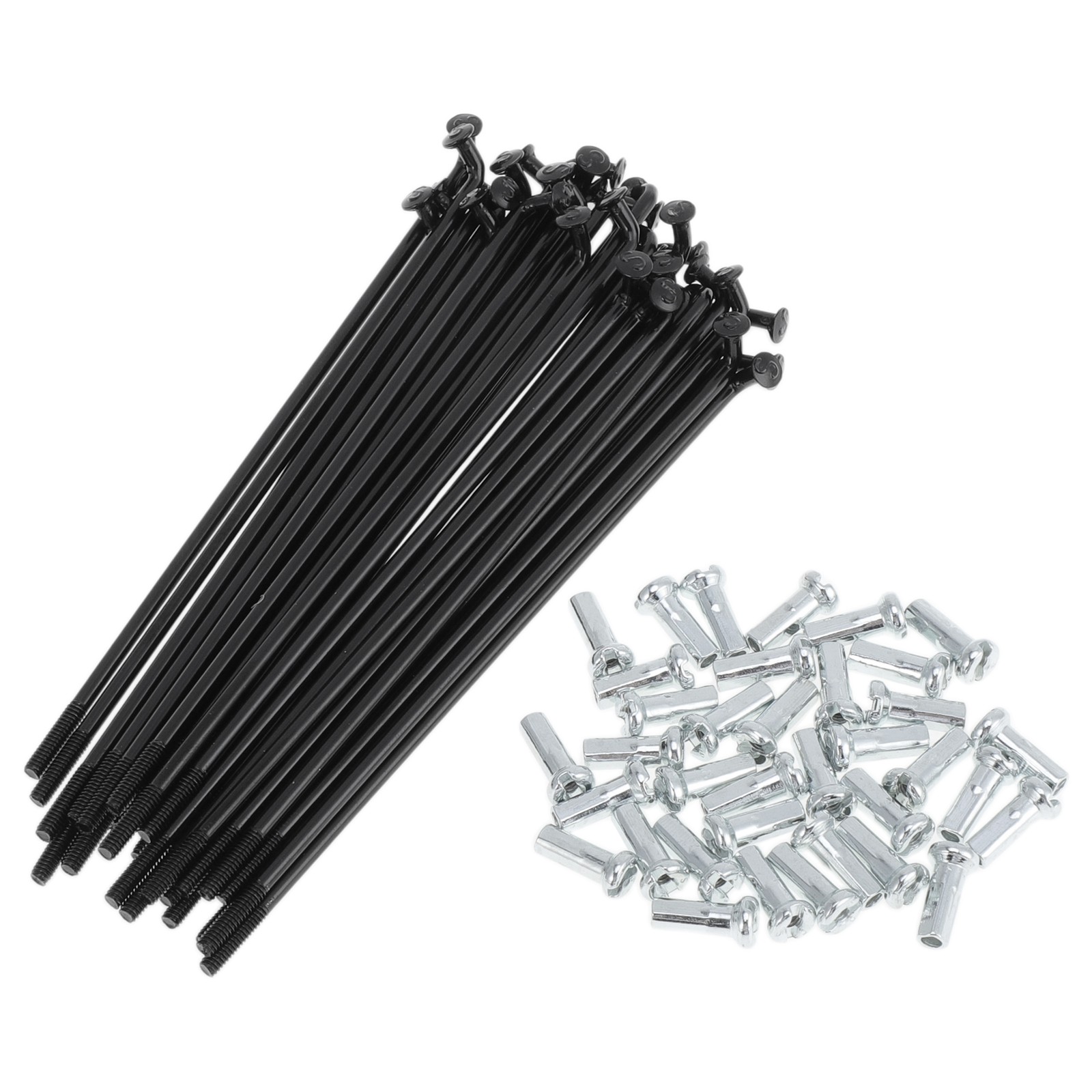 36 Set of Bike Spokes 14G 89mm Wheel Spokes Bike Carbon Steel Black