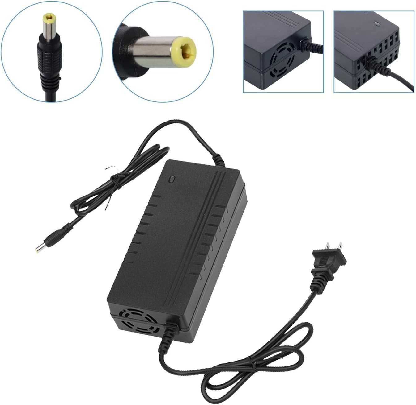 54.6V 2A Li-ion Battery Charger 48V Lithium Battery DC2.1 Jack