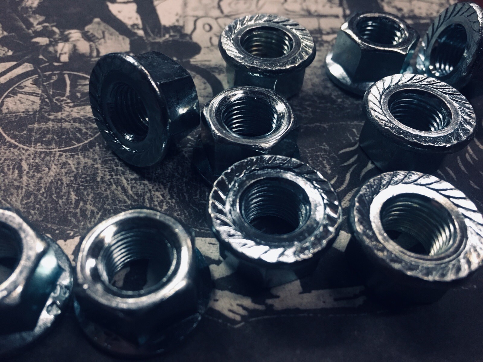 Coaster brake Schwinn rear Hub Axle Nuts – Silver – 24 thread