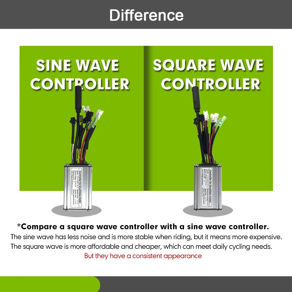 15A-50A E-bike Square Sine Wave Controller Use for 250W-3000W E-bile Motor