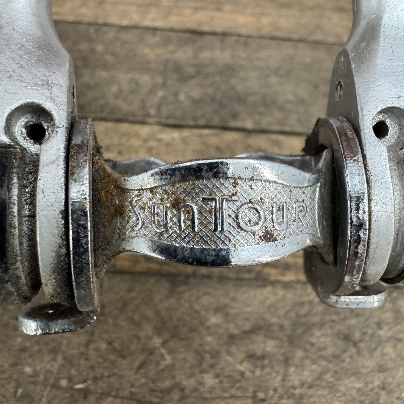 Vintage SunTour Power Shifter Set Down Tube Clamp 28.6 Ratchet Friction