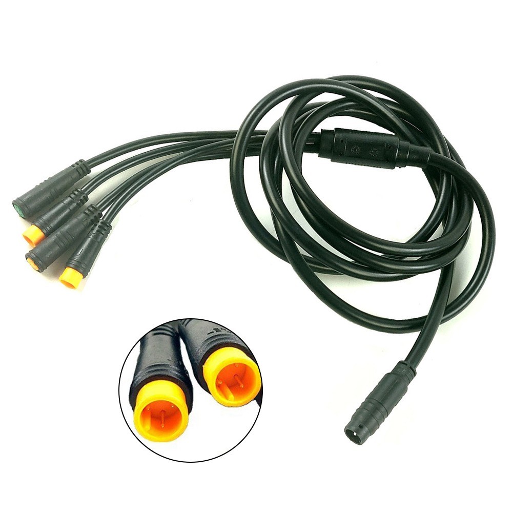 Brand New Extension Cord Electric Bicycle For Controller Waterproof 1 To 4