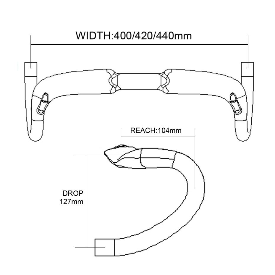 31.8 Road Carbon Handlebar Break Winding Reduce Resistance Drop Bar Handle Bars