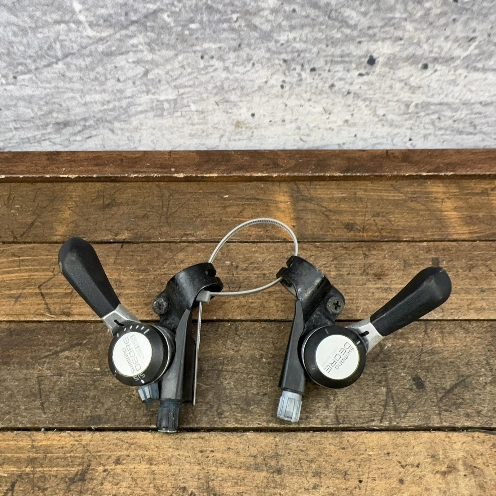 Vintage Shimano Deore SL-MT60 Thumb Shifter Set MTB Bike Black Light Action