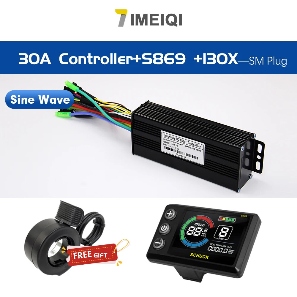E-bike 3-mode Sine Wave 36V 48V 17A/26A/30A/40A Brushless Motor Controller Kits