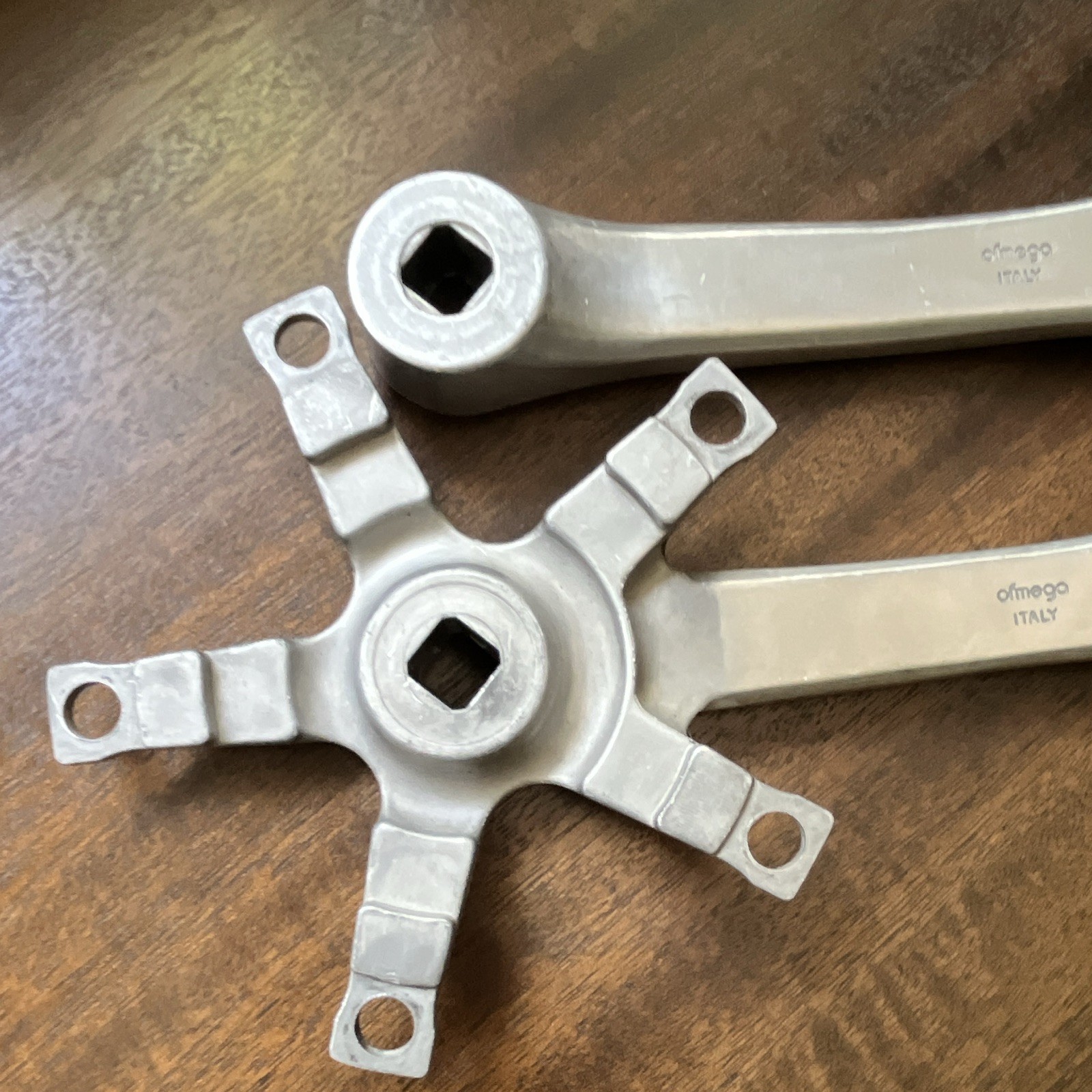 Ofmega Quattro 170mm Road Crankset Square Taper ISO Aluminum Silver 130BCD Italy