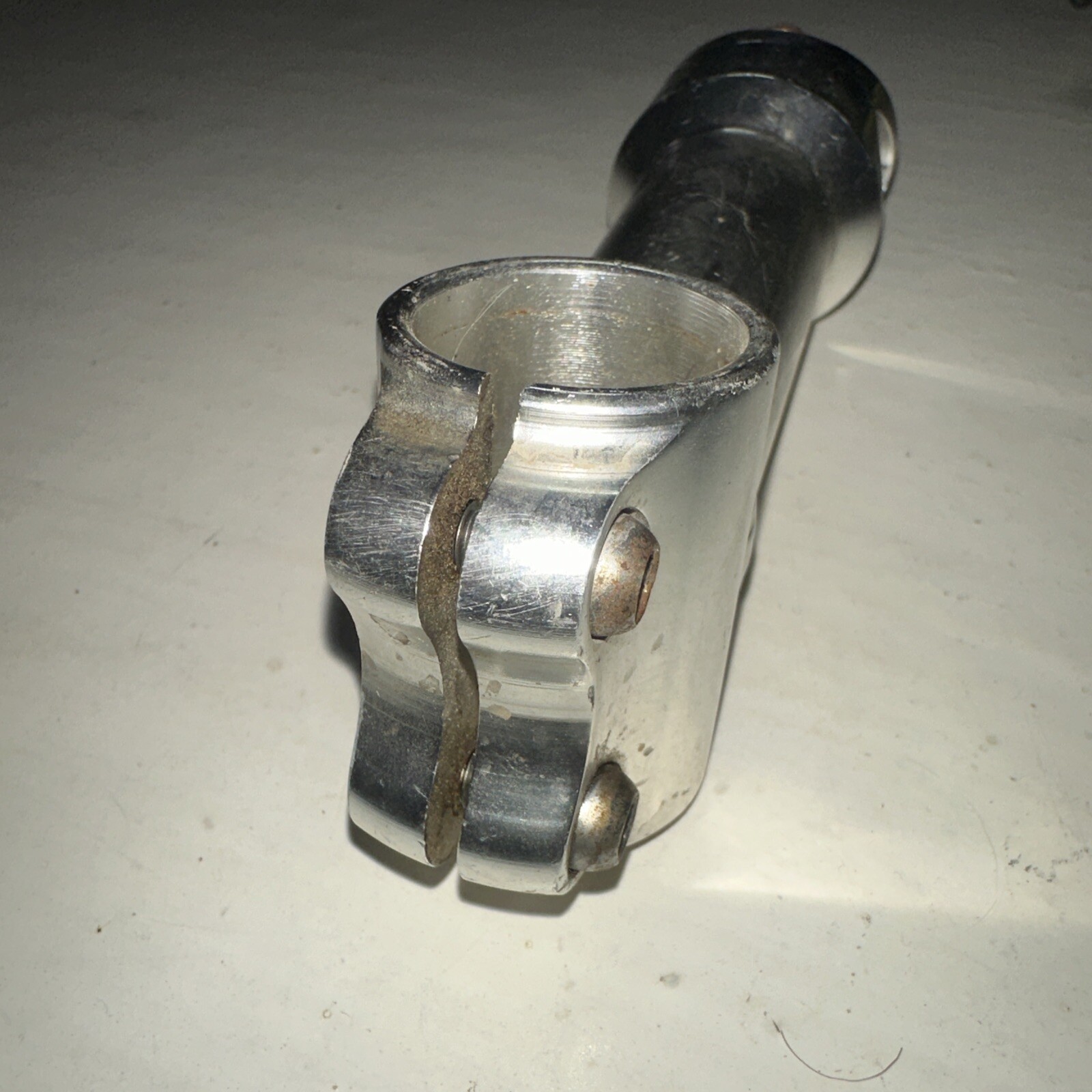 Vintage Bicycle bike stem 105 mm +/-5 degrees 1 1/8th” 25.4 mm Silver Threadless