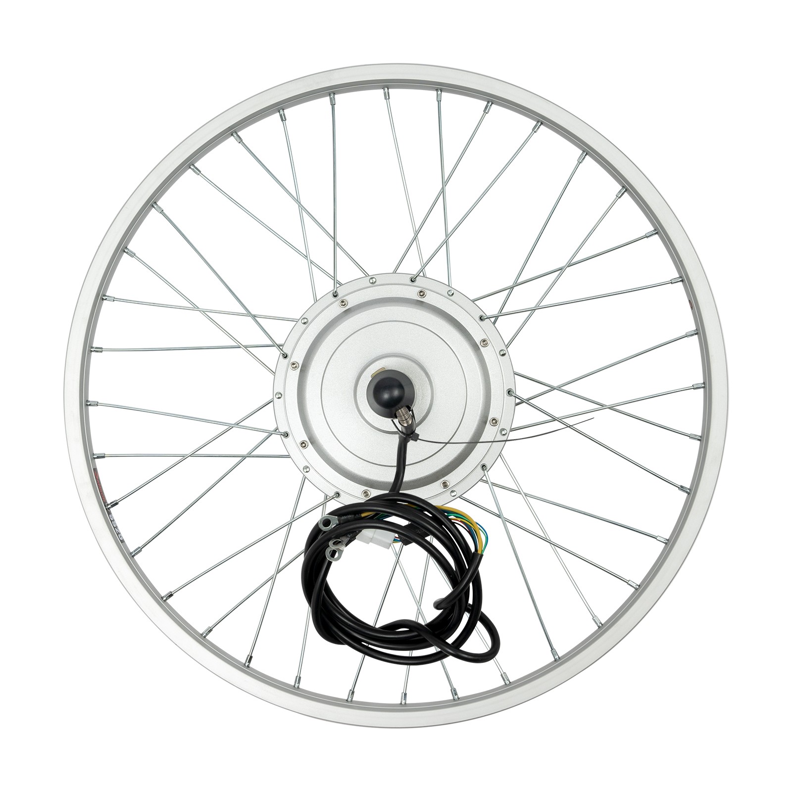 E-bike Conversion Kit Silver 24″ Front Wheel w/ Brushless Hub Motor Modern 750W