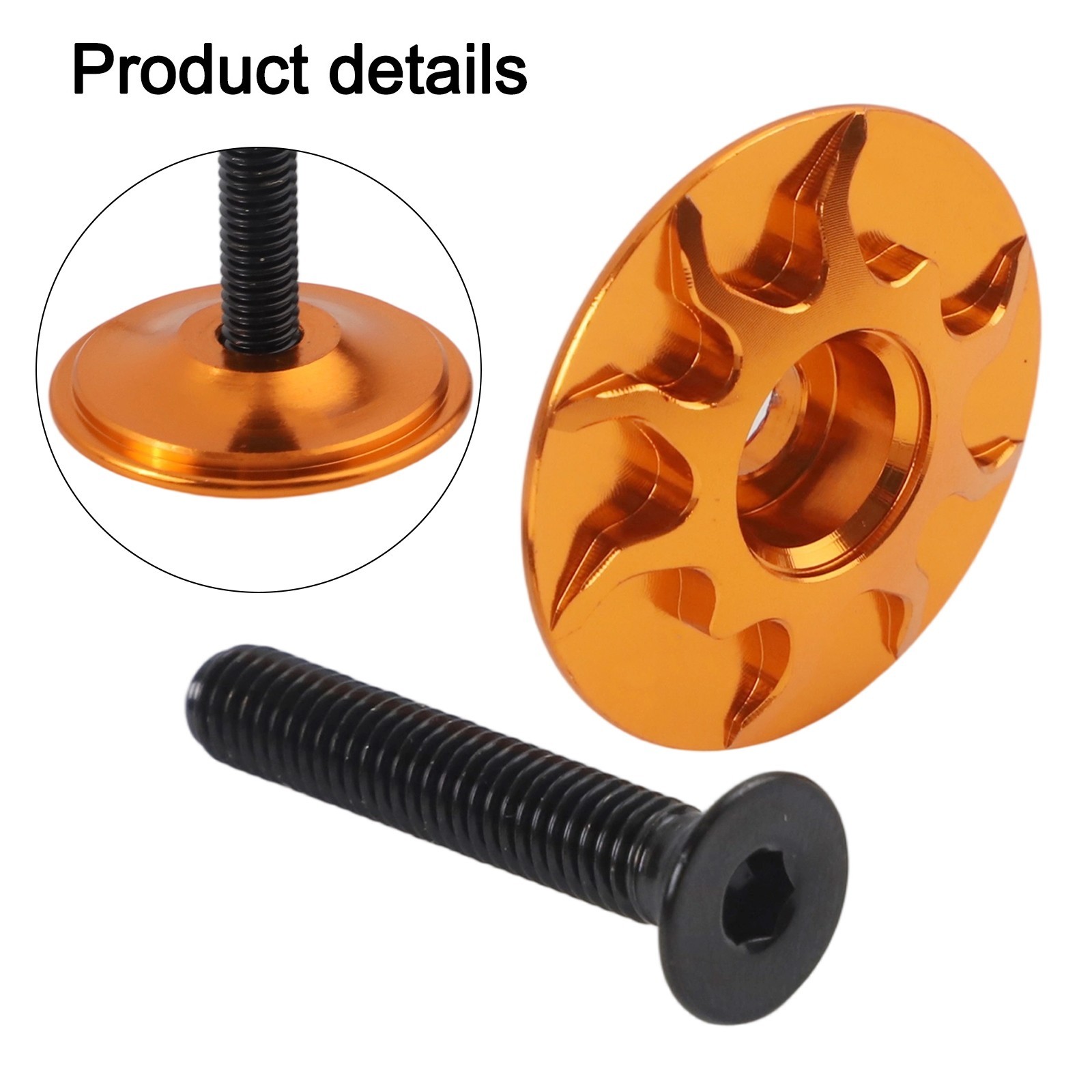 Aluminum Alloy Headset Cap with Stainless Steel Bolt for Modern Bicycle Designs