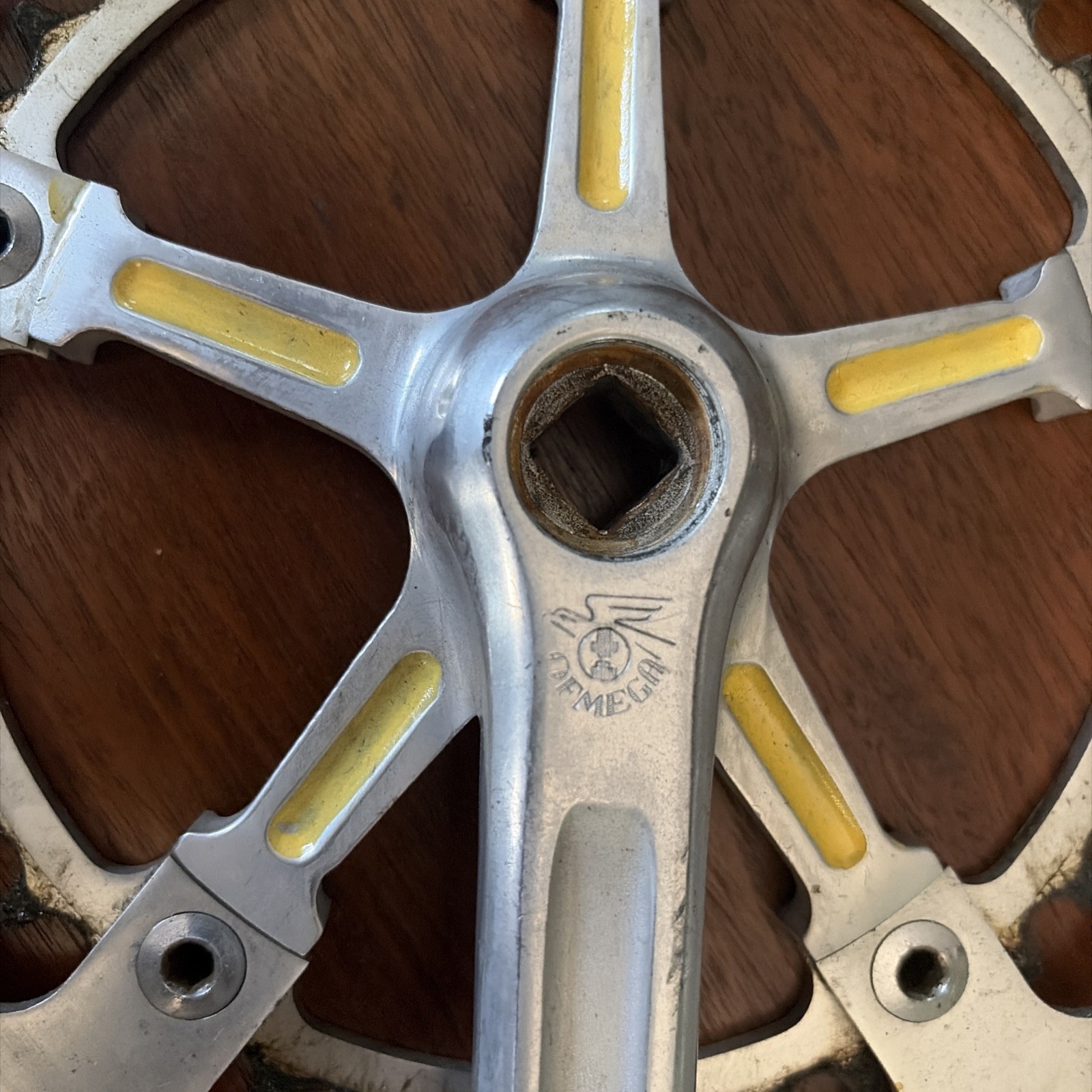 Vintage Ofmega Crankset, Alloy Race Eroica Strada 170mm 52-42