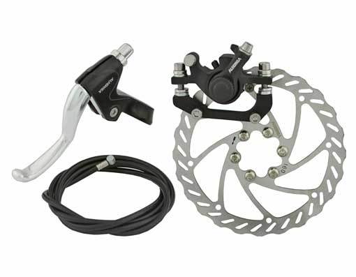 Bicycle Front DISC BRAKE SET 160mm ROTOR CALIPER CABLE Cruiser BMX MTB Bikes