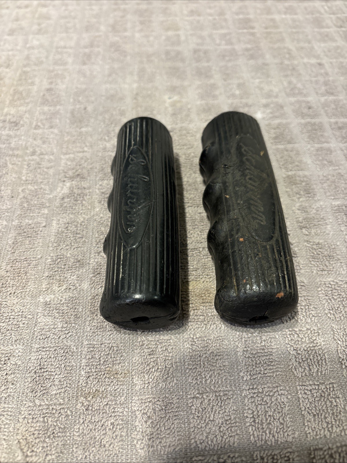 1950’s Schwinn Black “Chubby” Bicycle Hand Grips 4 1/2”