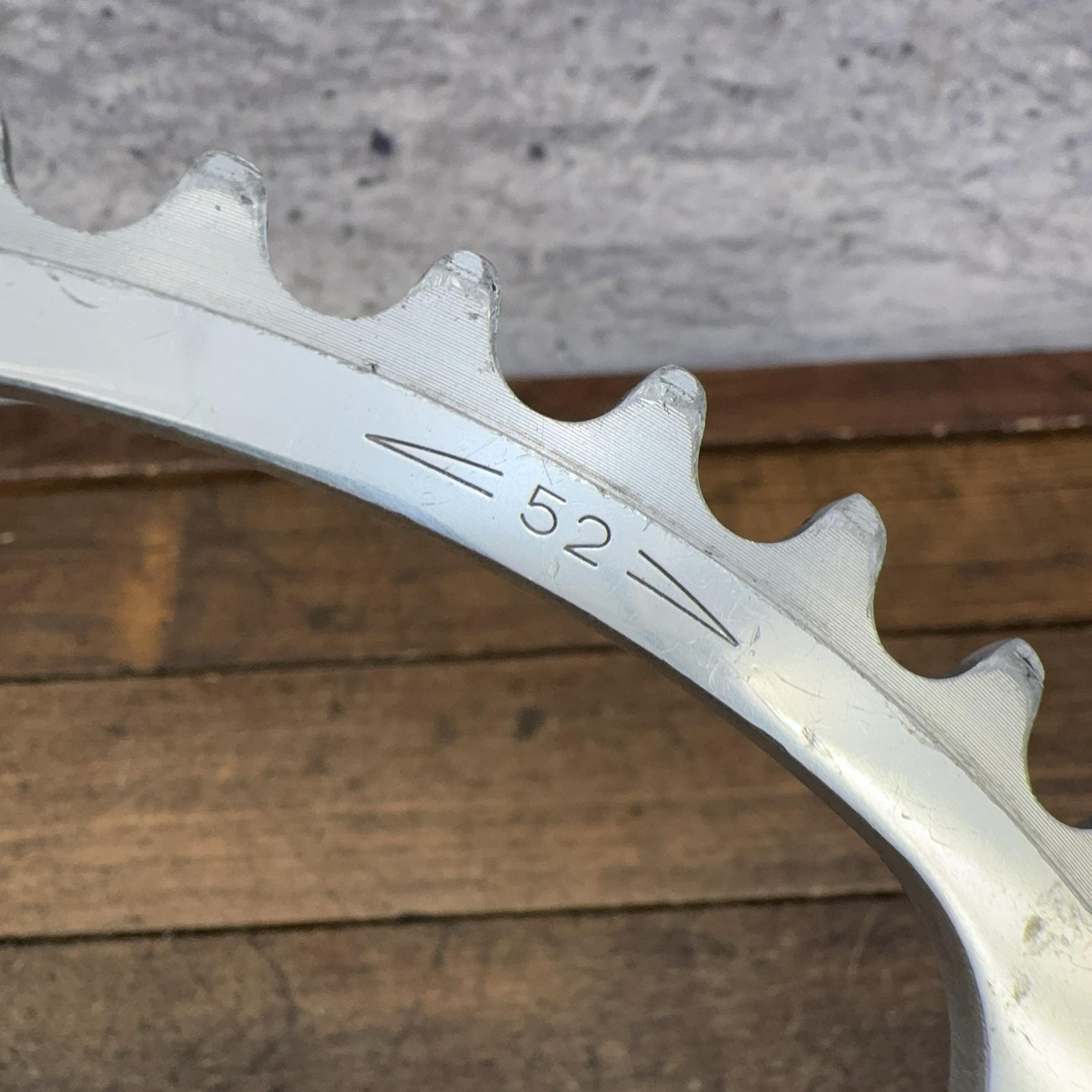 Vintage Campagnolo 52T Chainring 144 BCD 5-Arm Silver Road Bike 1980s 52 Tooth