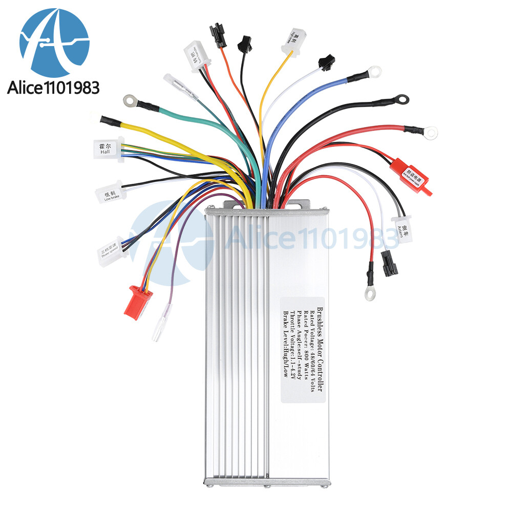 48V 60V 64V 35A 800W Intelligent Brushless Motor Controller For Electric Bicycle