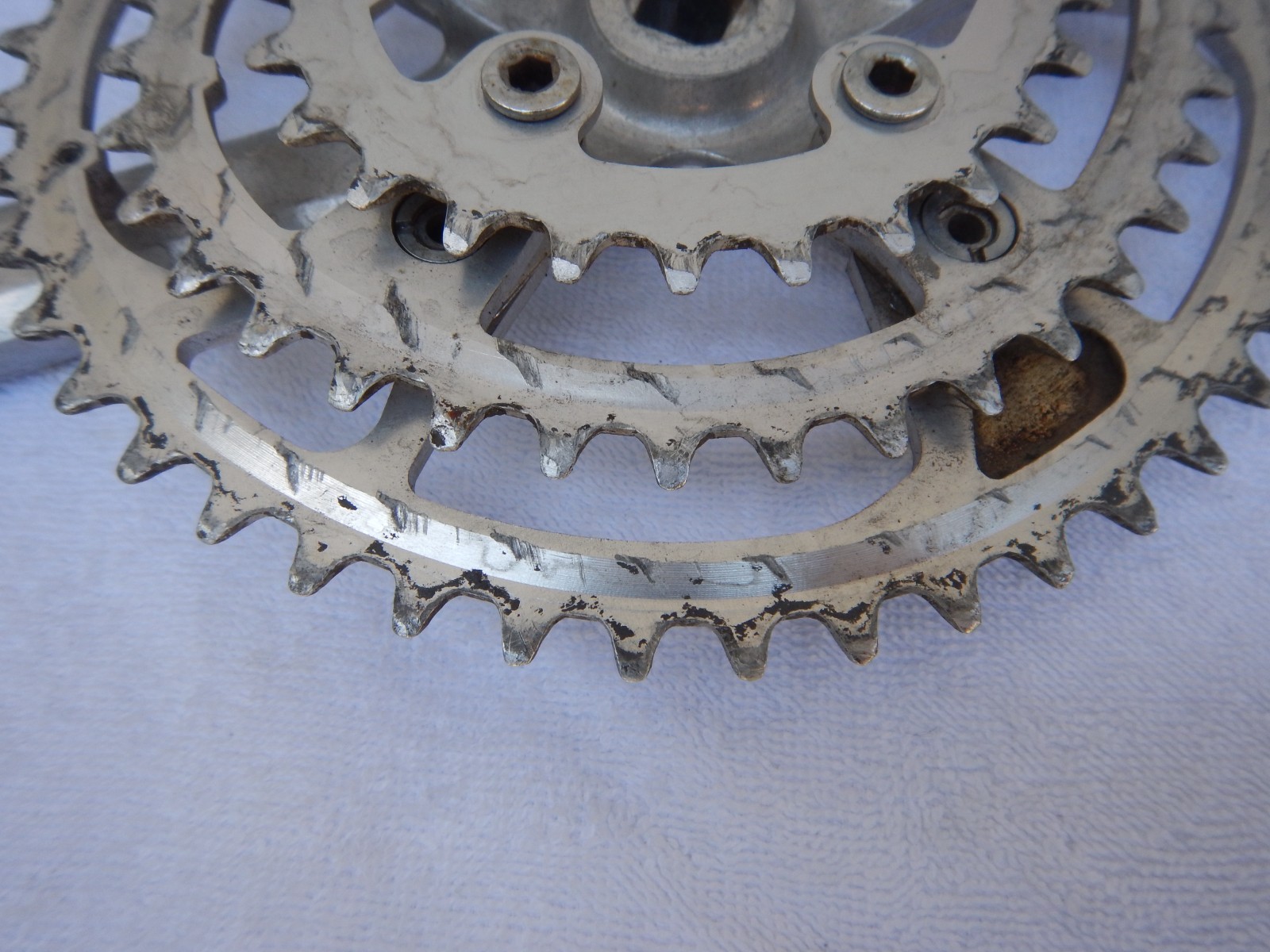 Shimano FC-B124 Biopace Vintage Mountain Bike Triple Cranks 175 Crankset w/BB