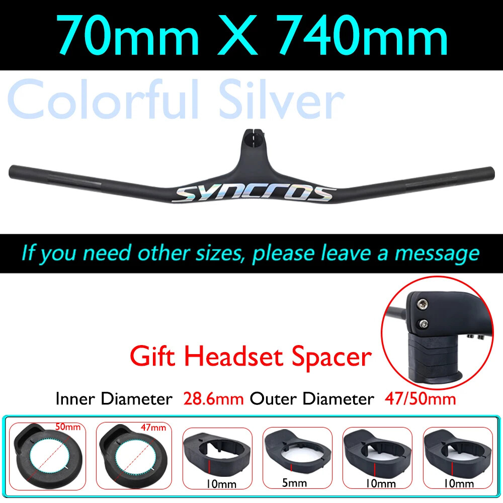 -17° Integrated Cockpit MTB Carbon Handlebars 28.6mm 660-800mm Width Riser Bar