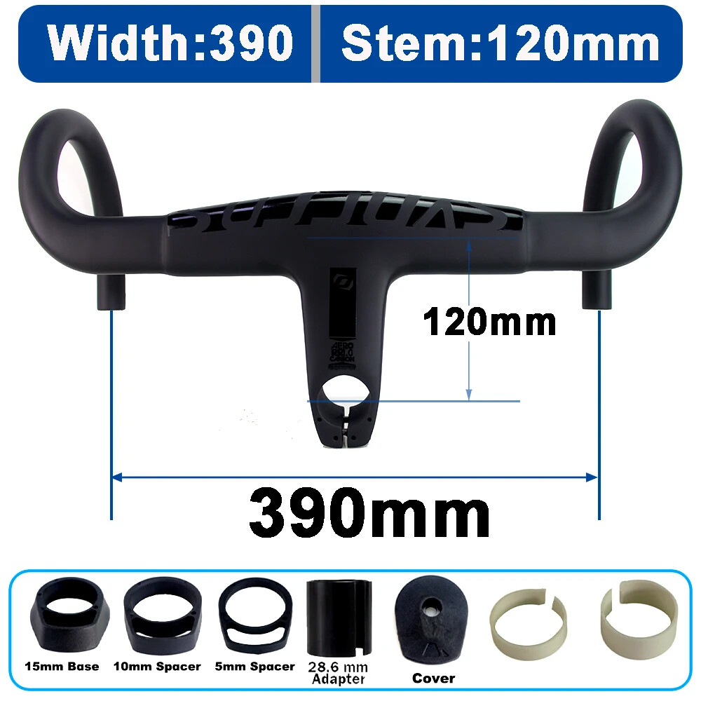 Carbon Aero Road Integrated Handlebar Screw 31.8mm Diameter and 28.6mm Converter