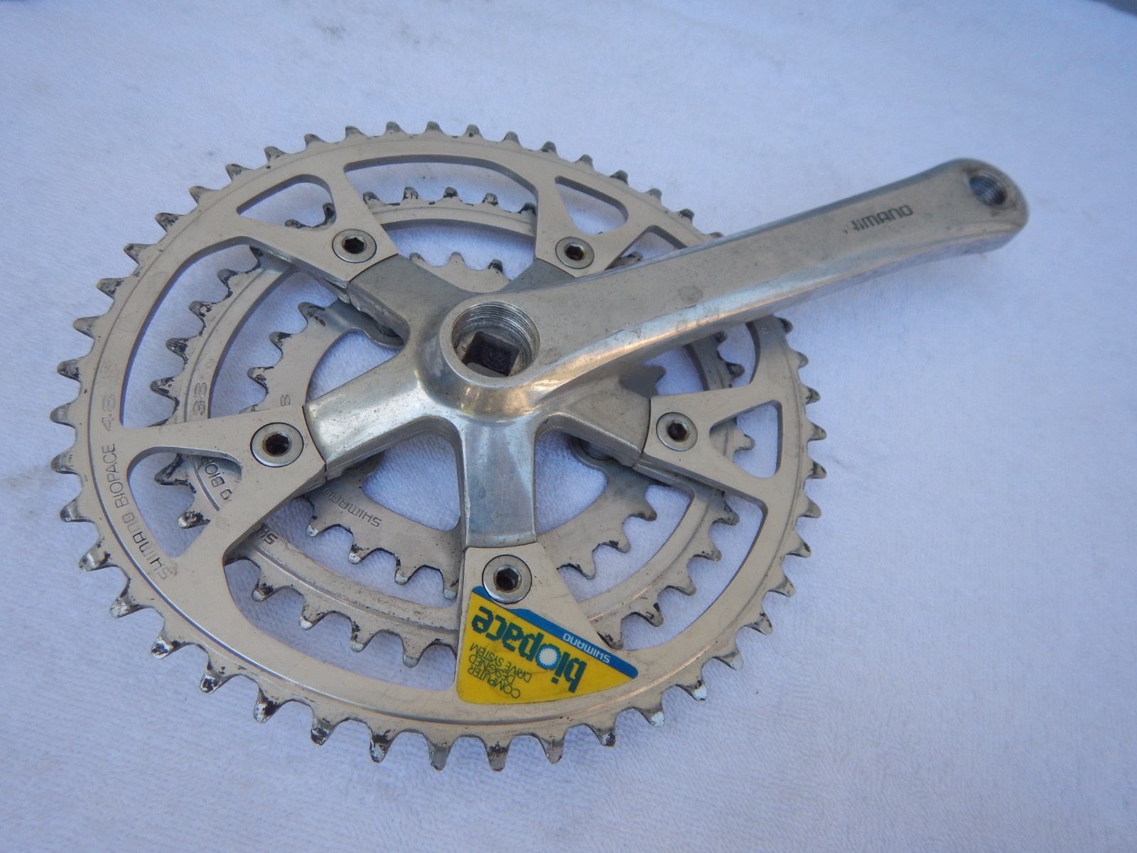 Shimano FC-B124 Biopace Vintage Mountain Bike Triple Cranks 175 Crankset w/BB