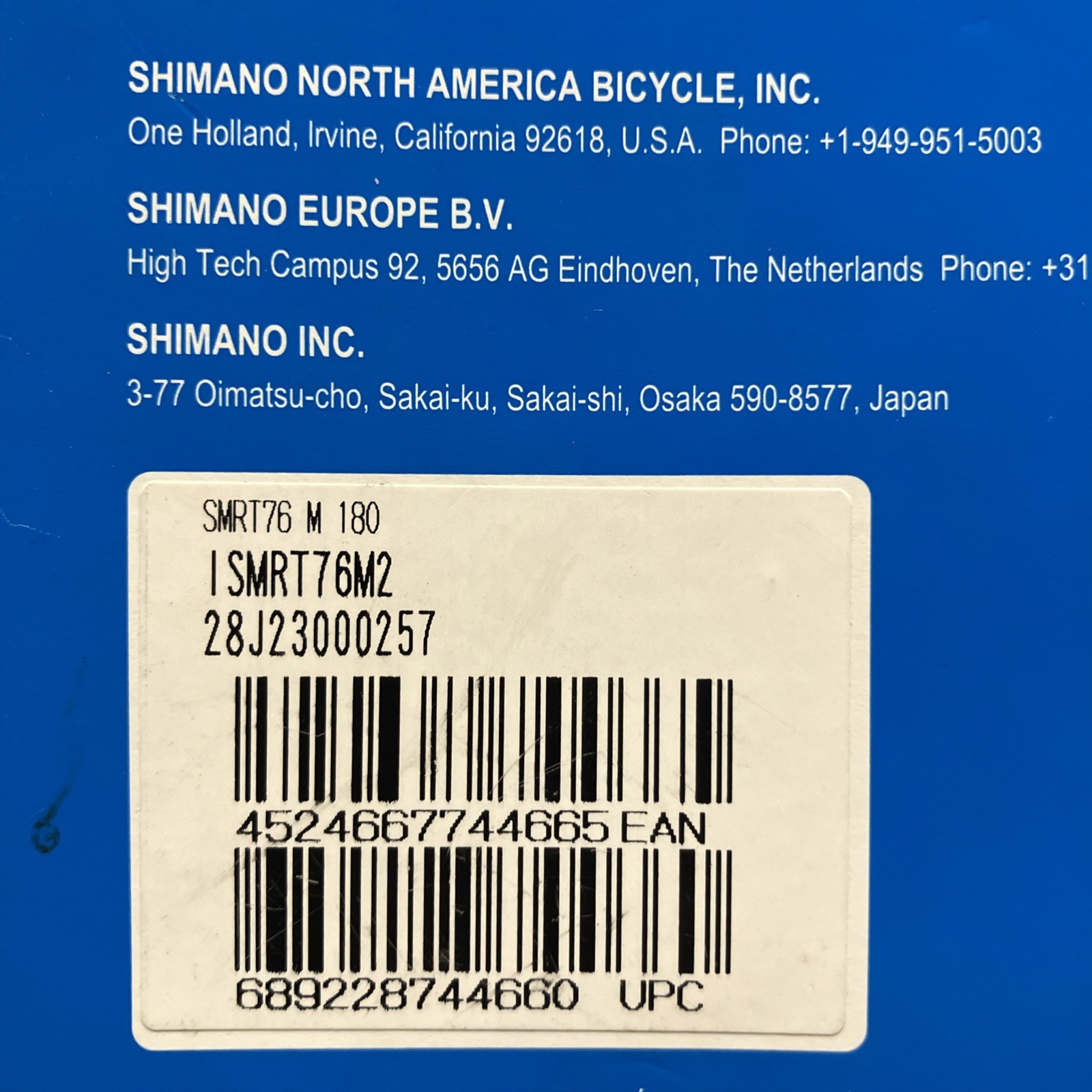 Shimano Deore XT SM-RT76 Disc Brake Rotor 180mm 6-Bolt Mountain Bike
