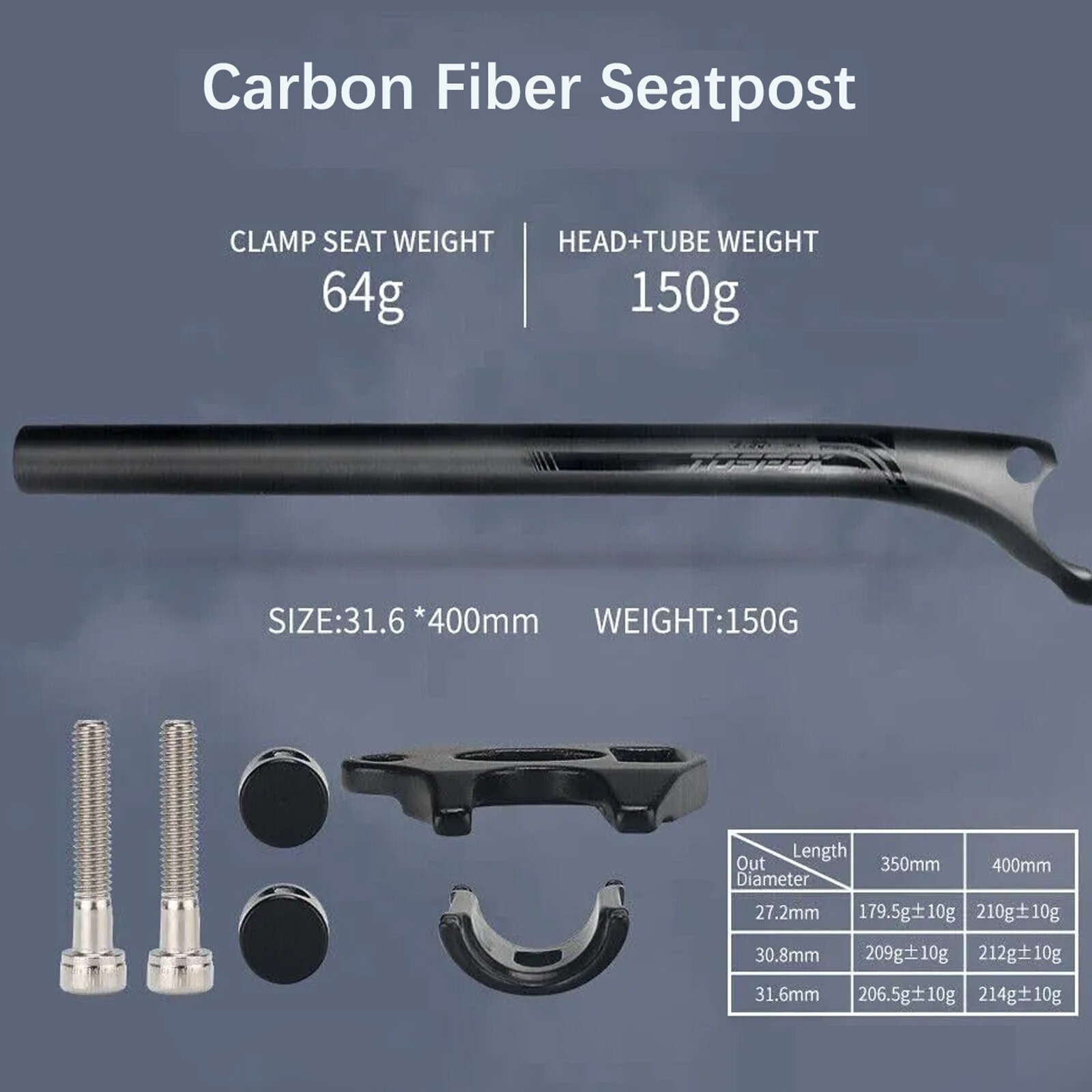 Carbon Fiber Bicycle Tube Offset 20mm Seatpost Cycling Bike Seat Post 30.8 mm