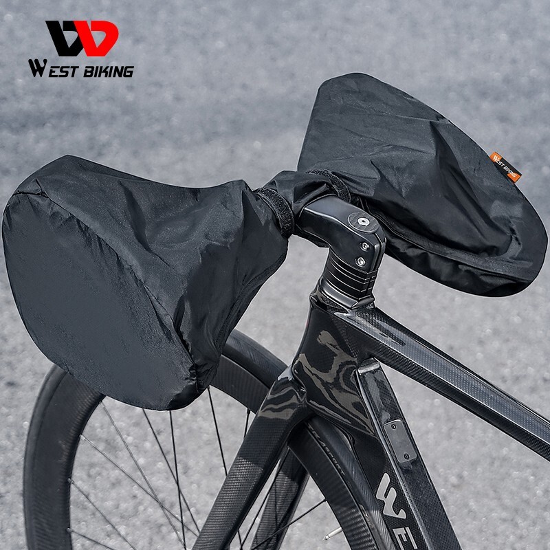 WEST BIKING Waterproof Dustproof Road Bike Handlebar Protector Cover Black