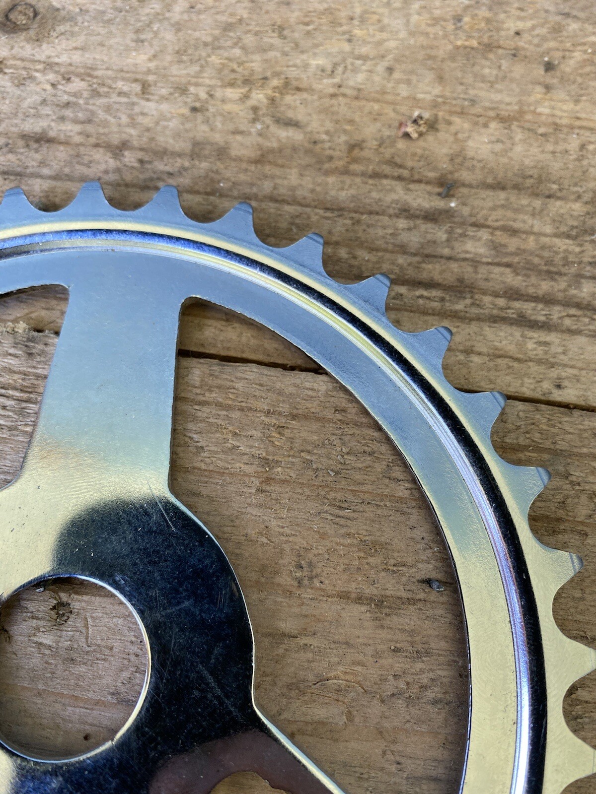 NOS Vintage 36t Chrome Muscle Bike Chain Ring-Kids Bike-For One-Piece Cranks