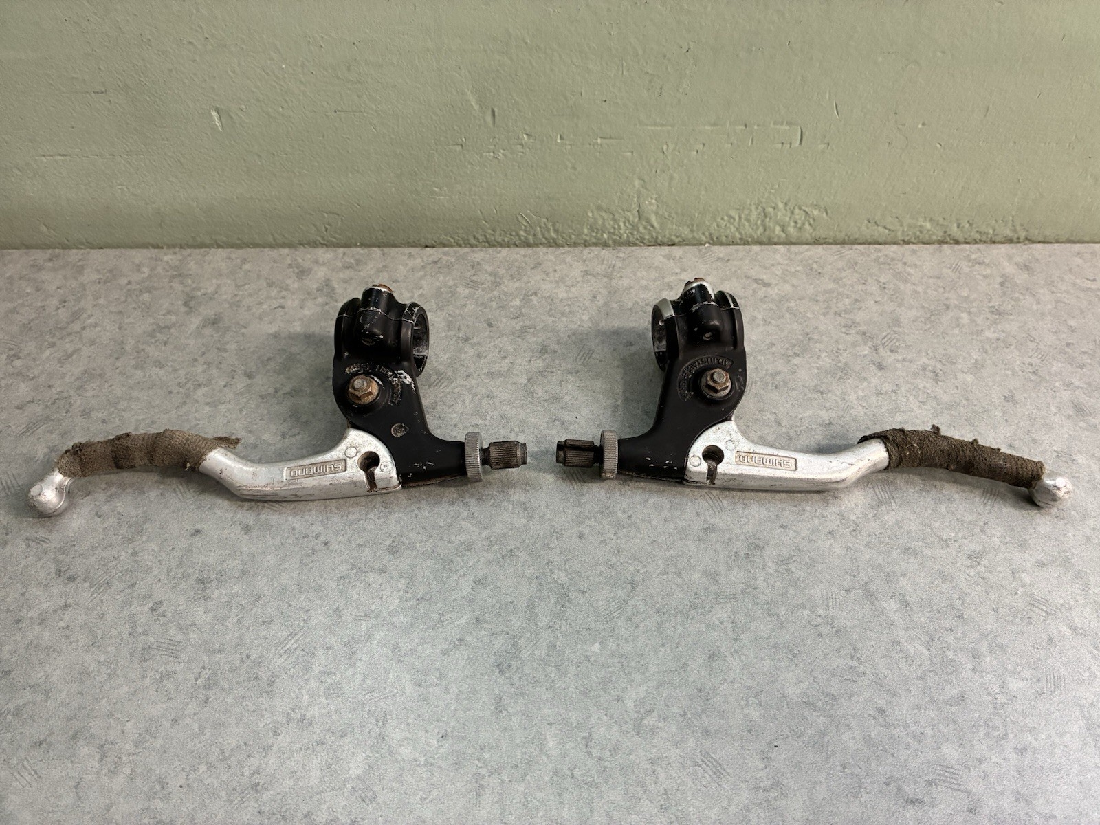 1986 Shimano BL-AT50 Early Mountain Bike Brake Levers Canti Japan Klunker 22.2