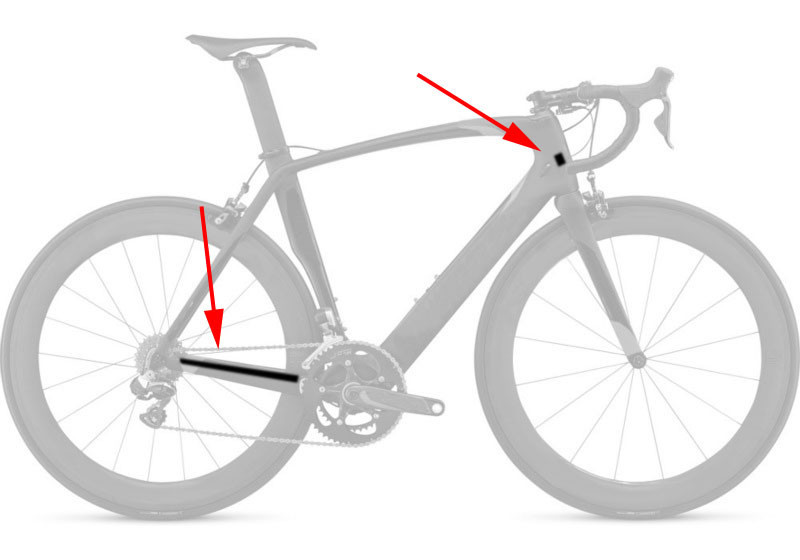 Carbon Fiber Bicycle Chainstay Protector 🚲+ 2 Frame Patches White Decal Sticker