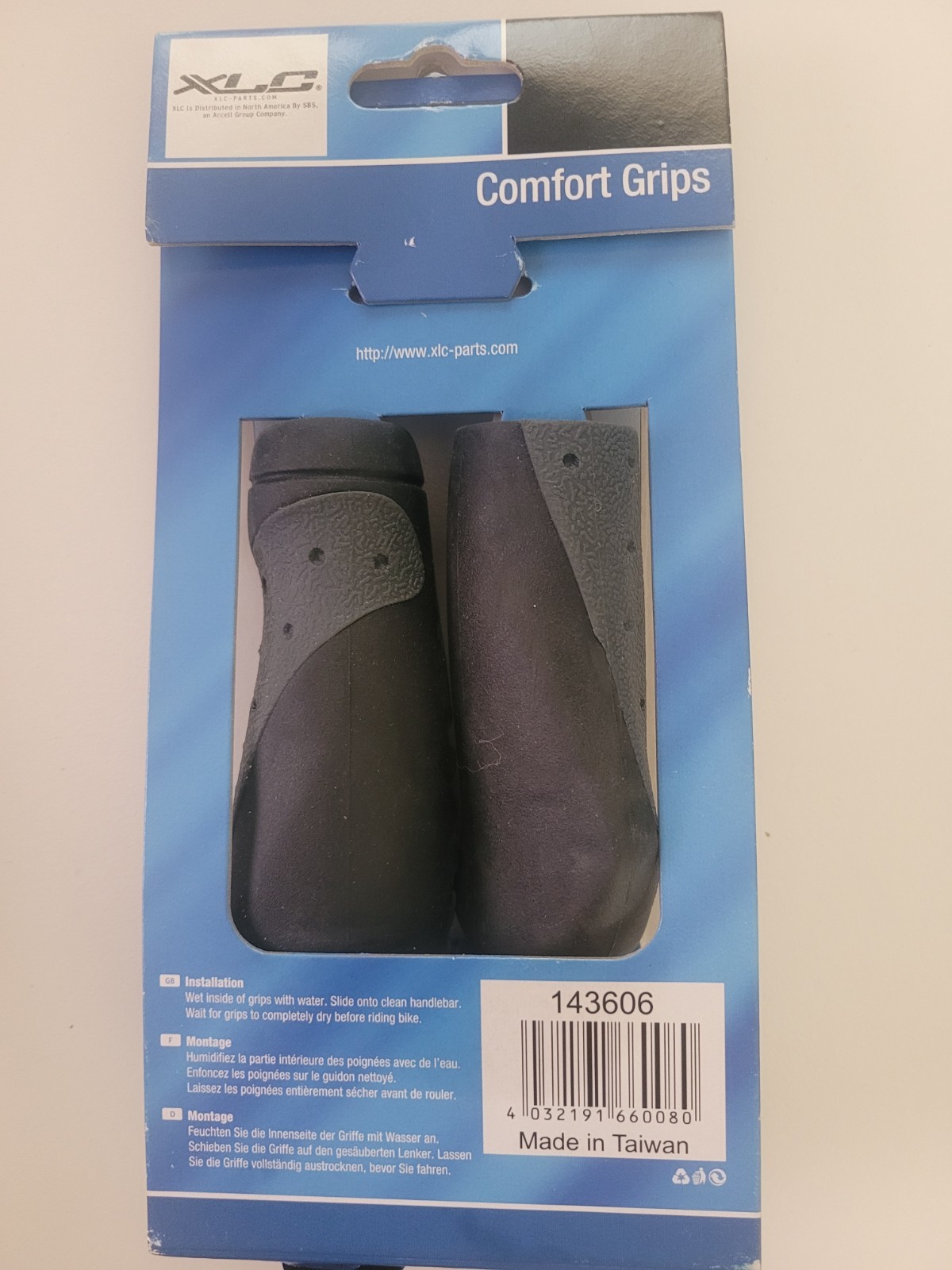 XLC Comfort Grips Ergonomic Bicycle Handlebar Grips 140mm/89mm Pair NEW